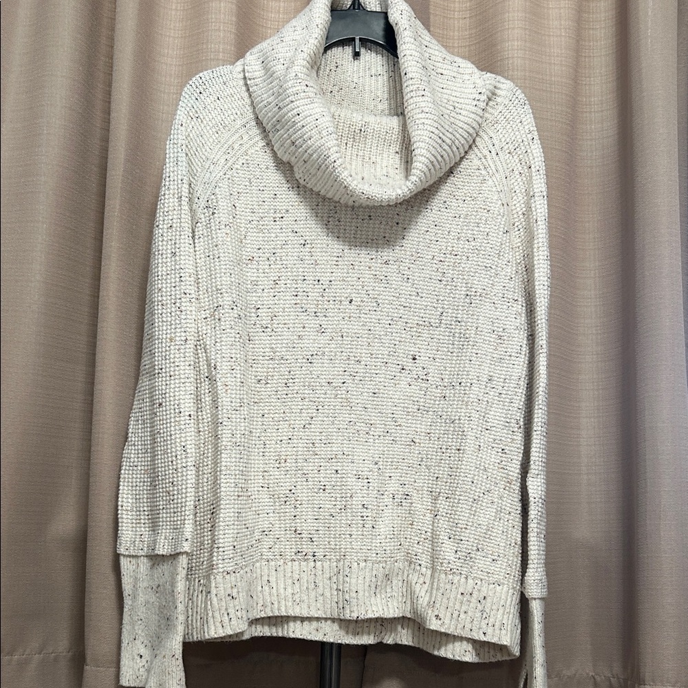 Market & Spruce Cream Cowl Neck Sweater